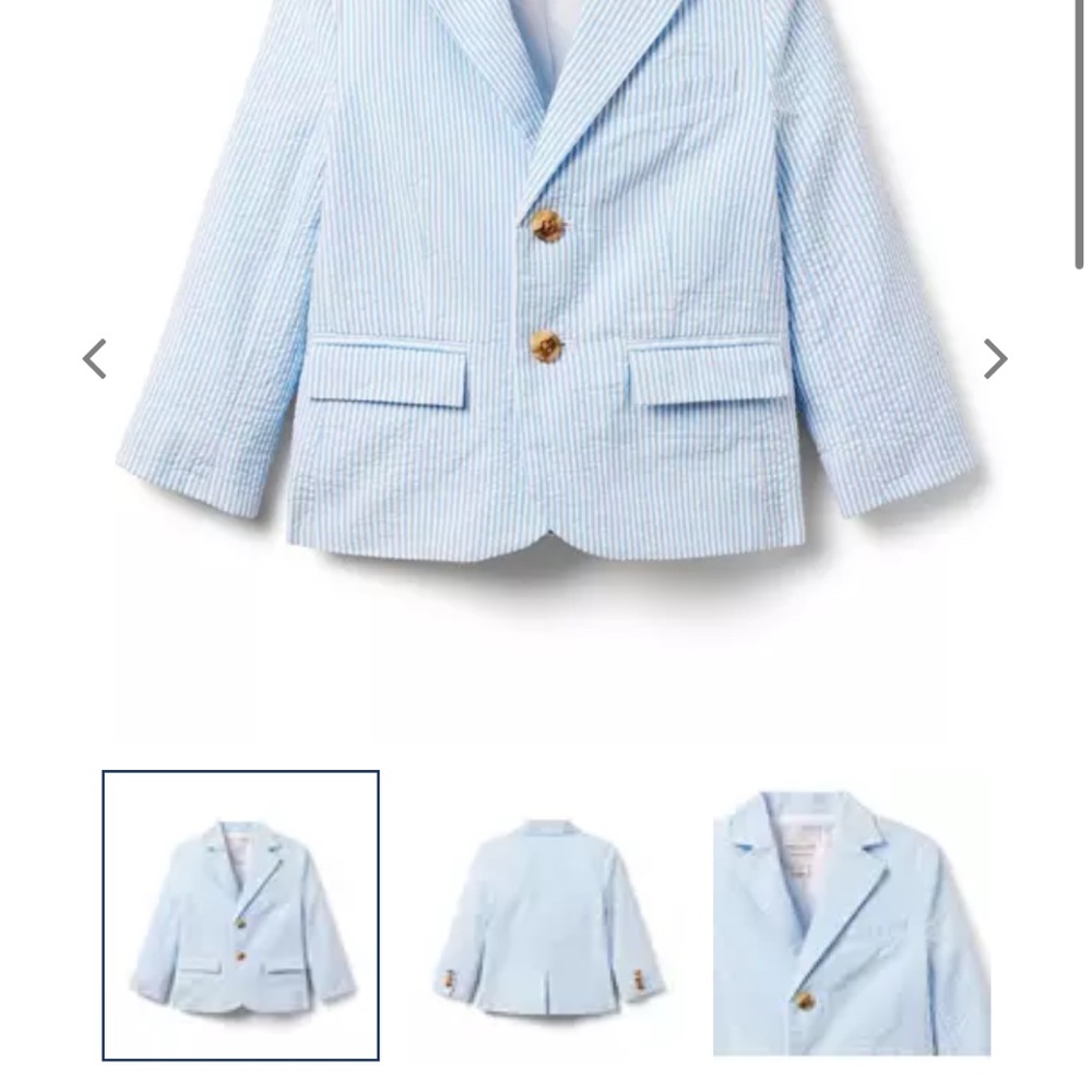 Boys Janie and Jack seersucker blazer